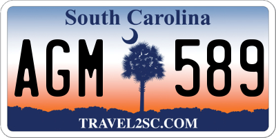 SC license plate AGM589