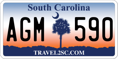 SC license plate AGM590