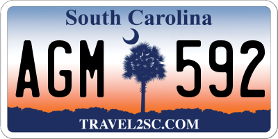 SC license plate AGM592