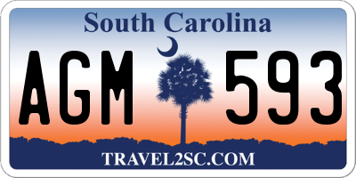 SC license plate AGM593
