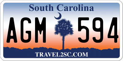SC license plate AGM594