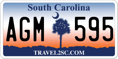 SC license plate AGM595