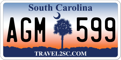 SC license plate AGM599