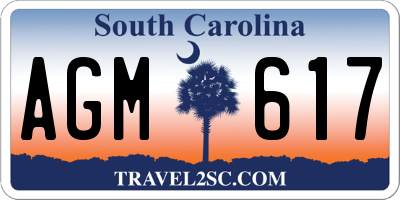 SC license plate AGM617
