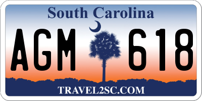 SC license plate AGM618