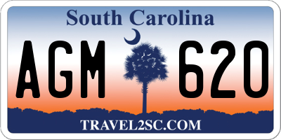SC license plate AGM620