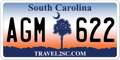 SC license plate AGM622