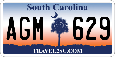 SC license plate AGM629