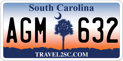 SC license plate AGM632