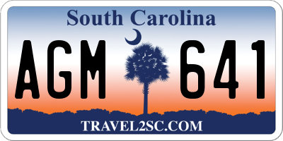 SC license plate AGM641