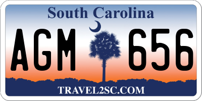 SC license plate AGM656