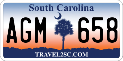 SC license plate AGM658