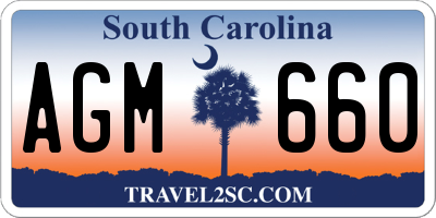 SC license plate AGM660