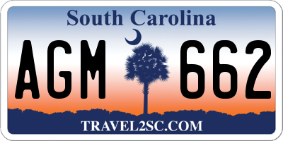 SC license plate AGM662