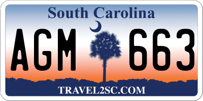 SC license plate AGM663