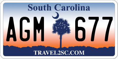 SC license plate AGM677
