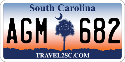 SC license plate AGM682