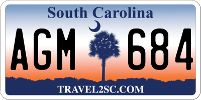 SC license plate AGM684