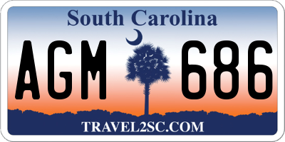 SC license plate AGM686