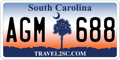 SC license plate AGM688