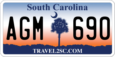 SC license plate AGM690