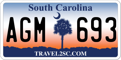 SC license plate AGM693