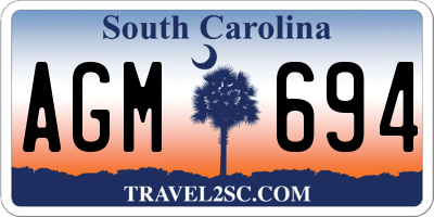 SC license plate AGM694