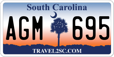 SC license plate AGM695