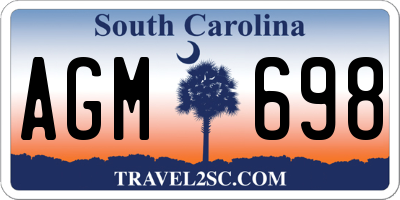 SC license plate AGM698