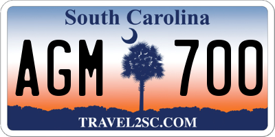 SC license plate AGM700