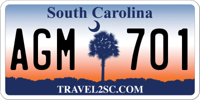 SC license plate AGM701