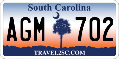 SC license plate AGM702