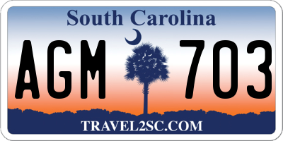 SC license plate AGM703