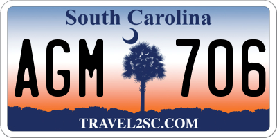 SC license plate AGM706