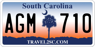 SC license plate AGM710