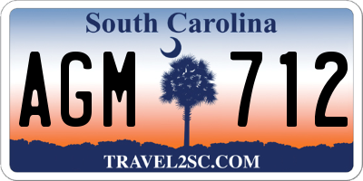 SC license plate AGM712