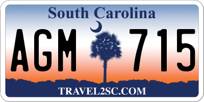 SC license plate AGM715