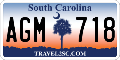 SC license plate AGM718