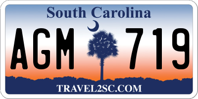 SC license plate AGM719