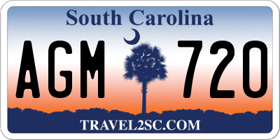 SC license plate AGM720