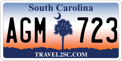 SC license plate AGM723