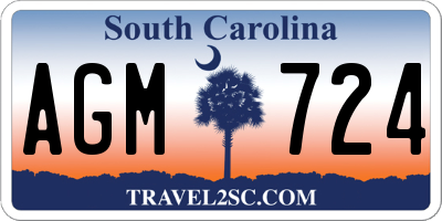 SC license plate AGM724