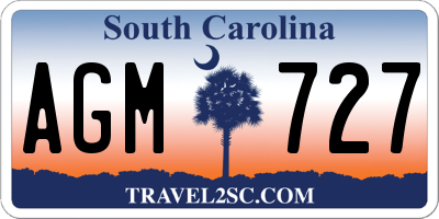 SC license plate AGM727