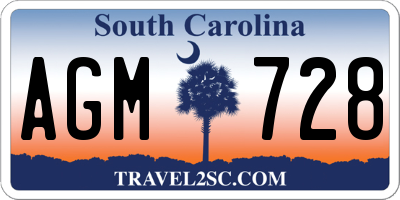 SC license plate AGM728