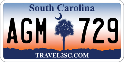 SC license plate AGM729