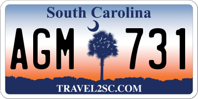 SC license plate AGM731