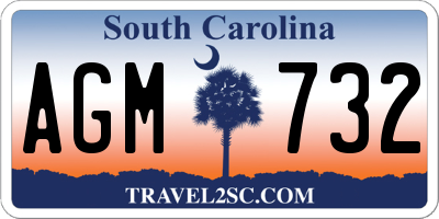 SC license plate AGM732