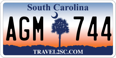 SC license plate AGM744