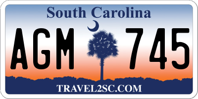 SC license plate AGM745