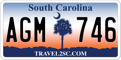 SC license plate AGM746